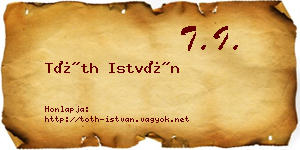 Tóth István névjegykártya