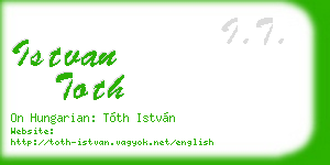 istvan toth business card