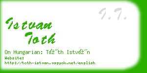 istvan toth business card